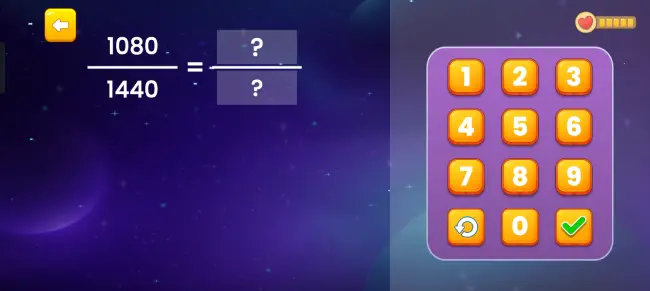 Fraction Simplifier : Numerator-Denominator